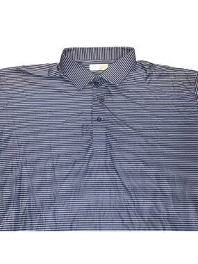 Collars & Co Featherweight Flex Polo 2XL Liberty Navy Stripe Performance Stretch